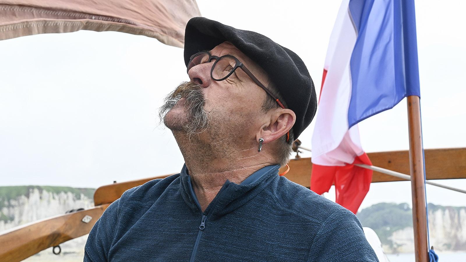 Will lieber “Asterix” genannt werden: Lionel, der Kapitän der Milpat. Foto: Hilke Maunder