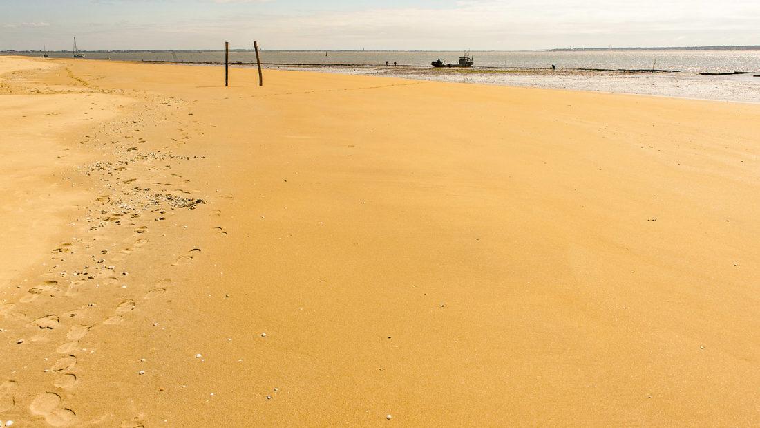 Île d'Oléron: An der Plage Gatseau im Süden der Insel holen die Fischer die Austern an Land. Foto: Hilke Maunder