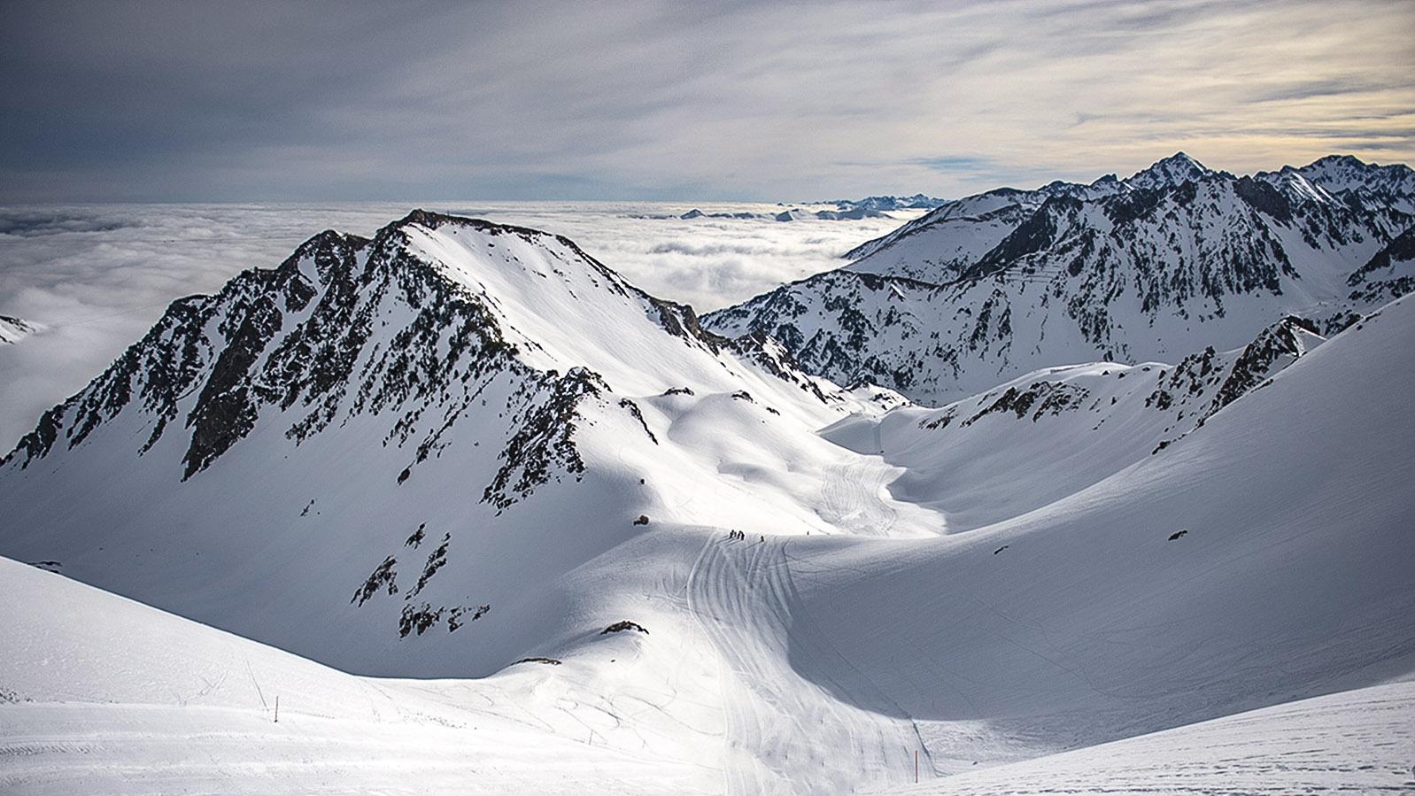 Tiefschnee oder Piste: der Skigroßraum Tourmalet bei Barèges. Foto: Hilke Maunder