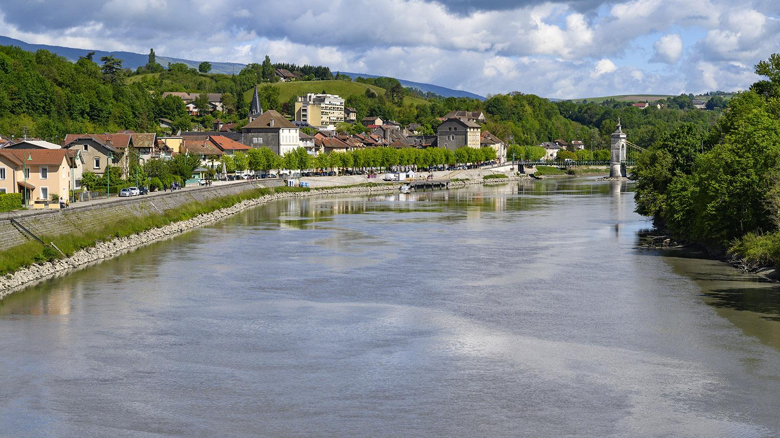 Seyssel an der Rhône war Jahrhunderte lang eine zentrale Etappe auf der Fluchtroute der Hugenotten.. Foto: Hilke Maunder
