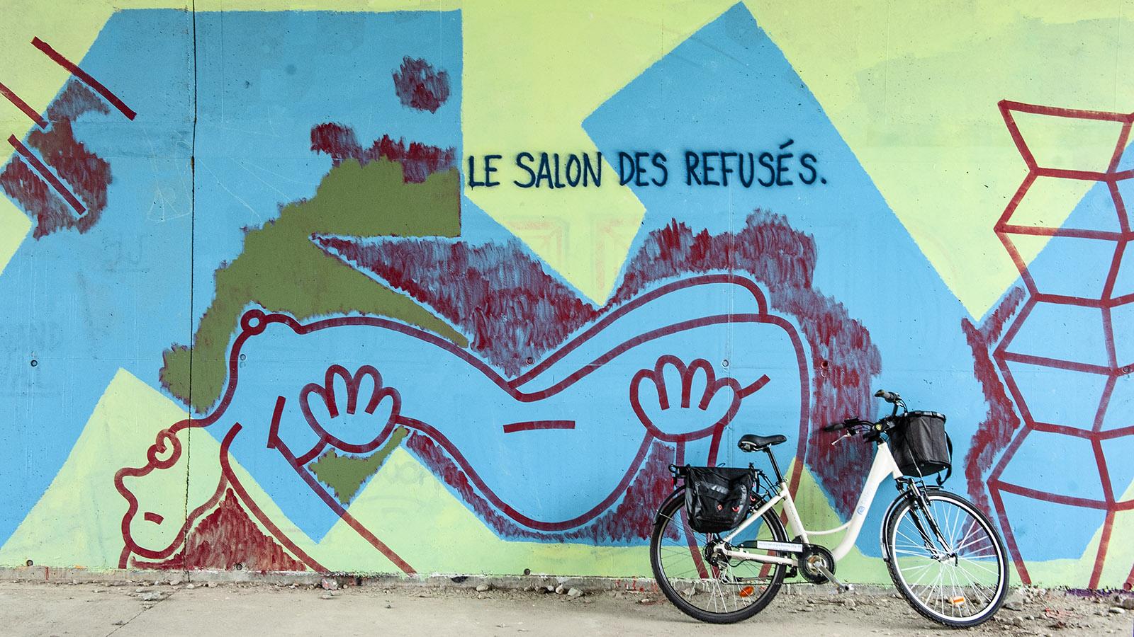 ViaRhôna, Street Art am Pont Maubeuge auf der Île Blaud. Foto: Hilke Maunder