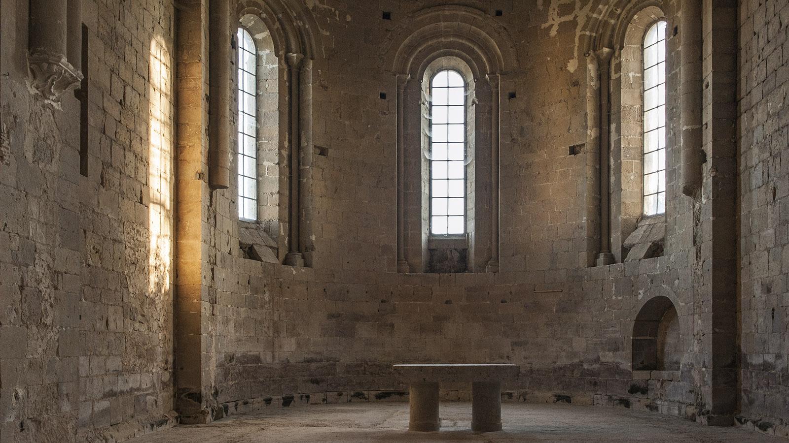 Aufs Wesentliche reduziert: die Abteikirche von Flaran. Foto: Hilke Maunder