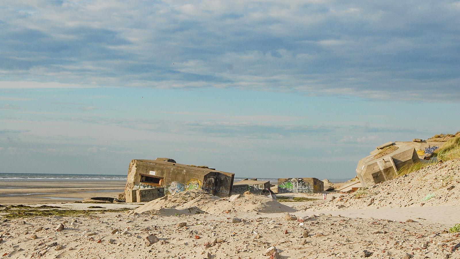 Auch an der Côte Opale findet ihr Spuren des Atlantikwalls der Nazis – auch bei Berck-sur-Mer. Foto: Hilke Maunder