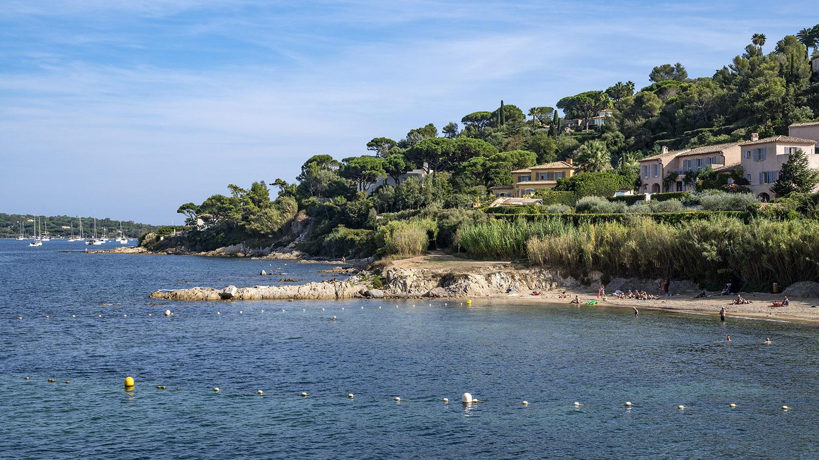 Idyllische Badebucht beim Cimetière Marin von Saint-Tropez: die plage des Graniers. Foto: Hilke Maunder