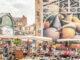 Wochenmärkte in Burgund. Dicht an dicht umgeben Stände auch draußen die Markthalle. Foto: Hilke Maunder