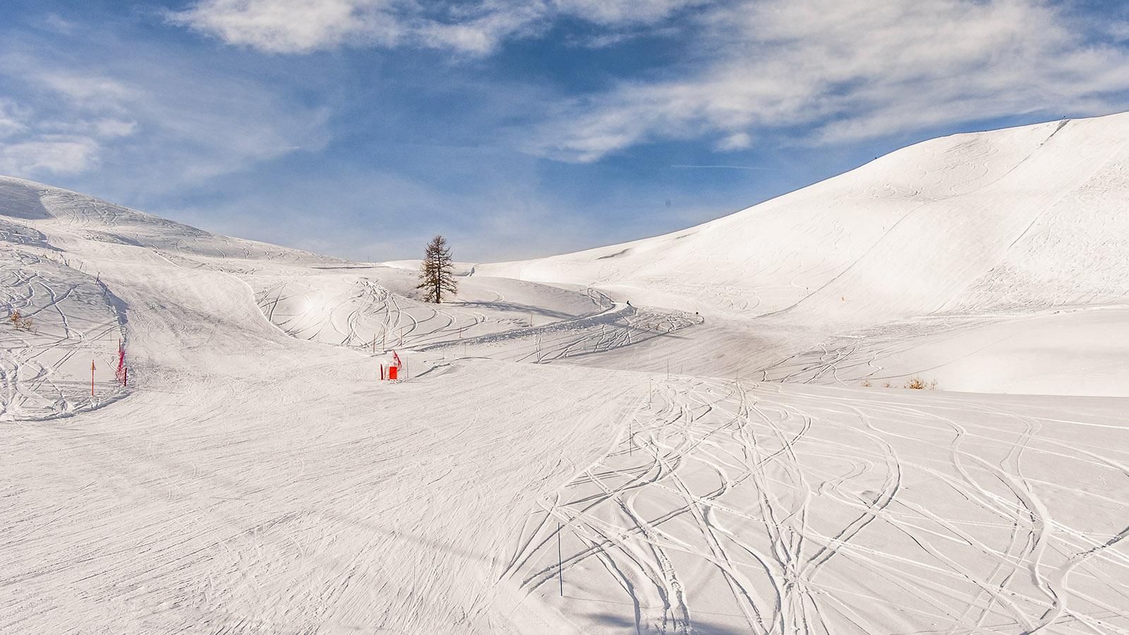 Je höher, desto einsamer wird der Skizirkus, Foto: Hilke Maunder