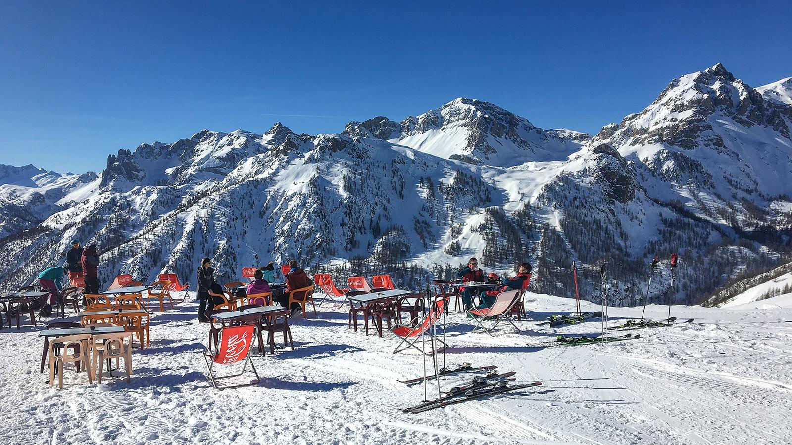 Der <em>Relais de Ratier</em> beim Prorel im Skigebiet von Serre Chevalier. Foto: Hilke Maunder