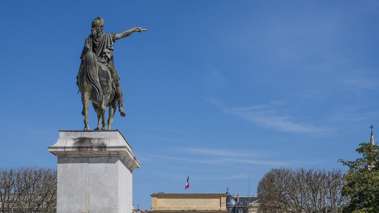 Das Reiterstandbild von Louis XIV auf der Promenade du Peyrou. Foto: Hilke Maunder