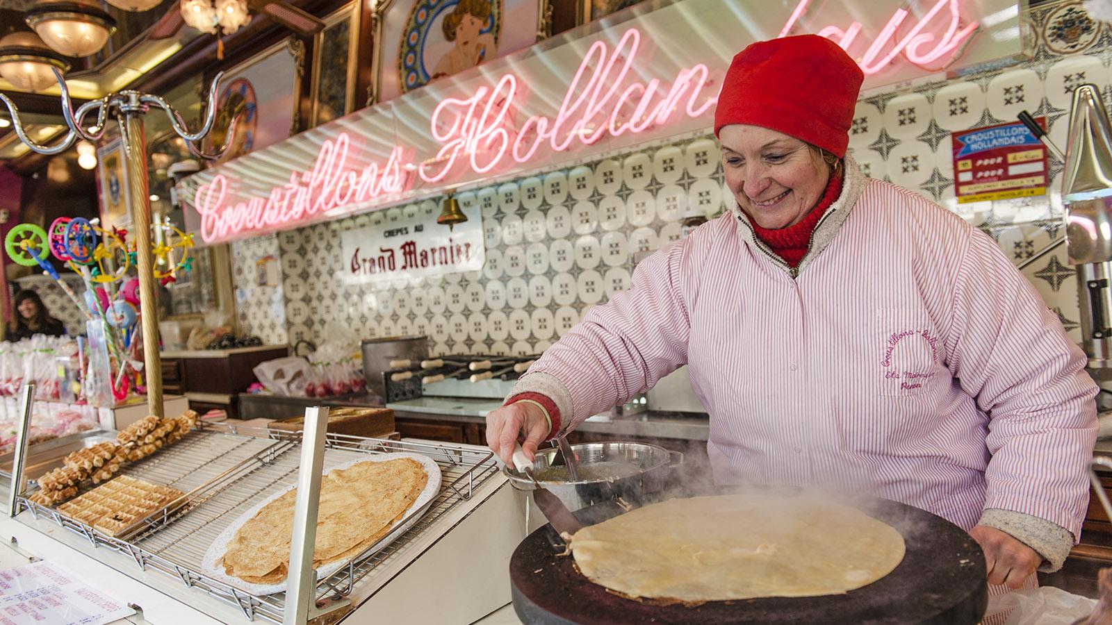 Crêpes-Bäckerin im picardischen Saint-Quentin. Foto: Hilke Maunder