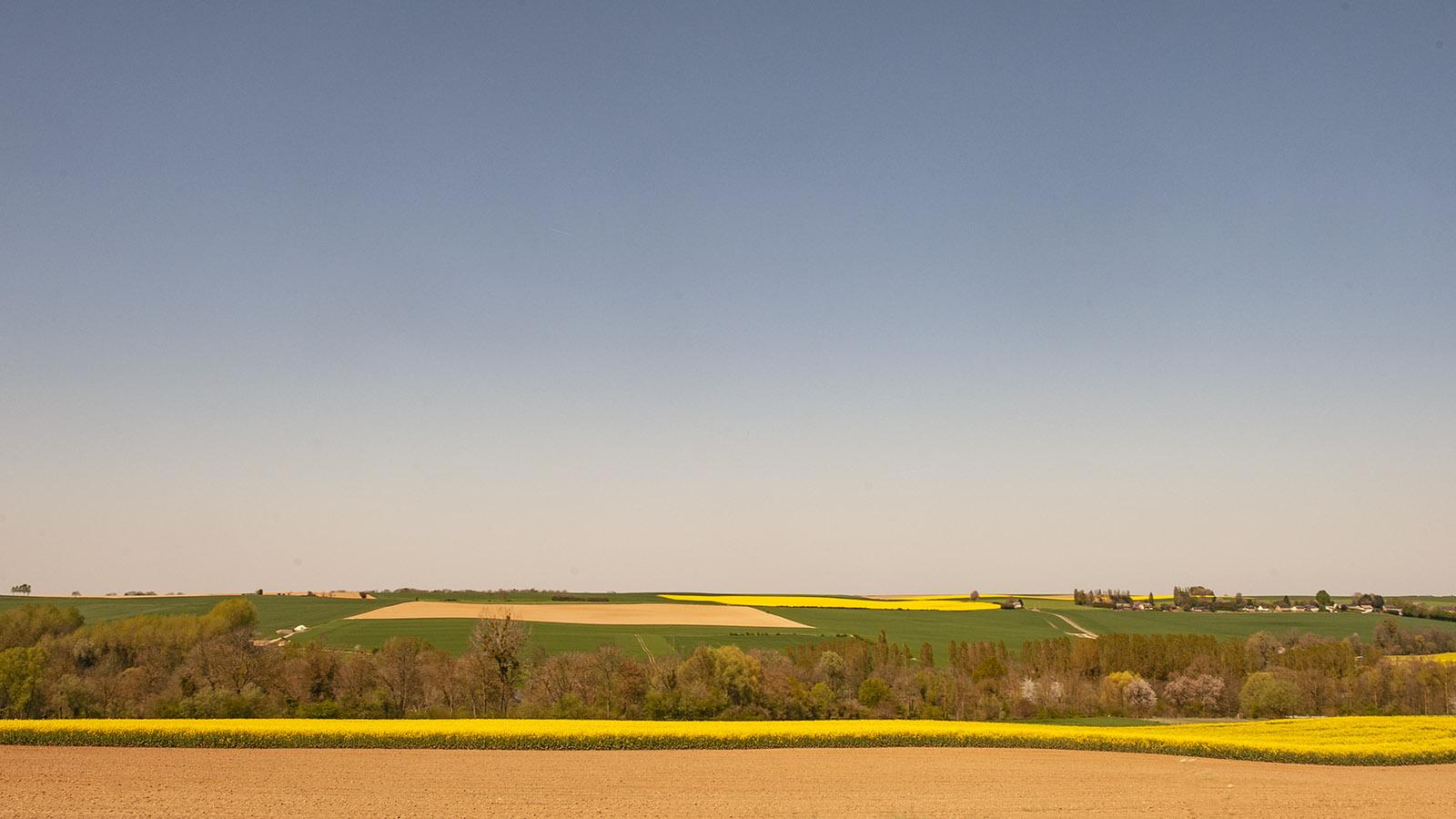 Typische Landschaft der Thieraché bei La Bouteille. Foto: Hilke Maunder