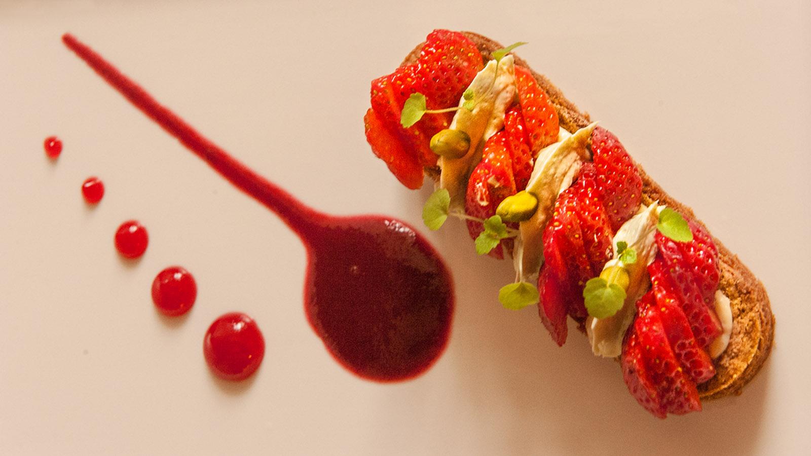 Sablé Breton mit Erdbeeren. Foto: Hilke Maunder