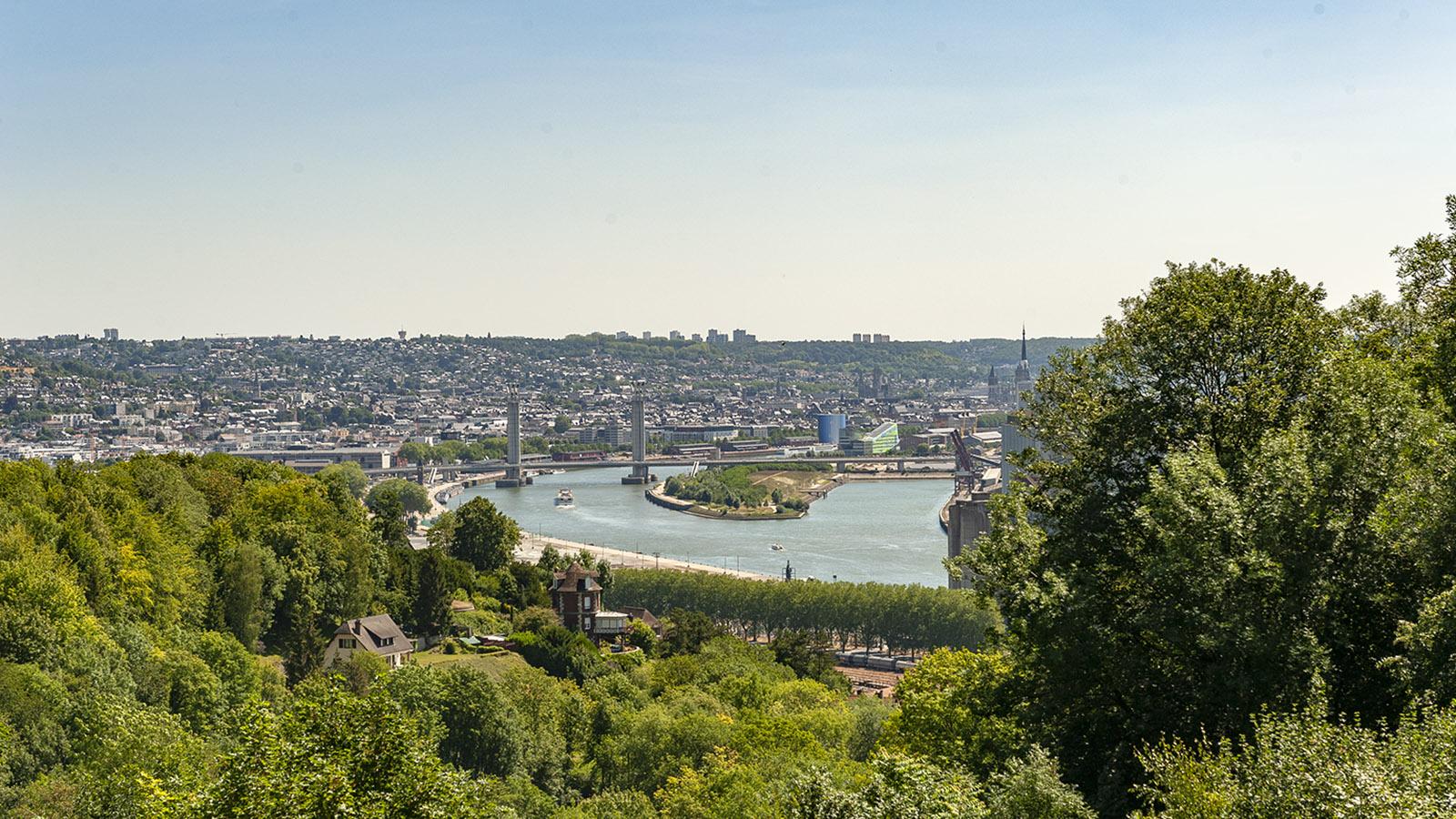 Der Blick auf Rouen von Croisset. Foto: Hilke Maunder