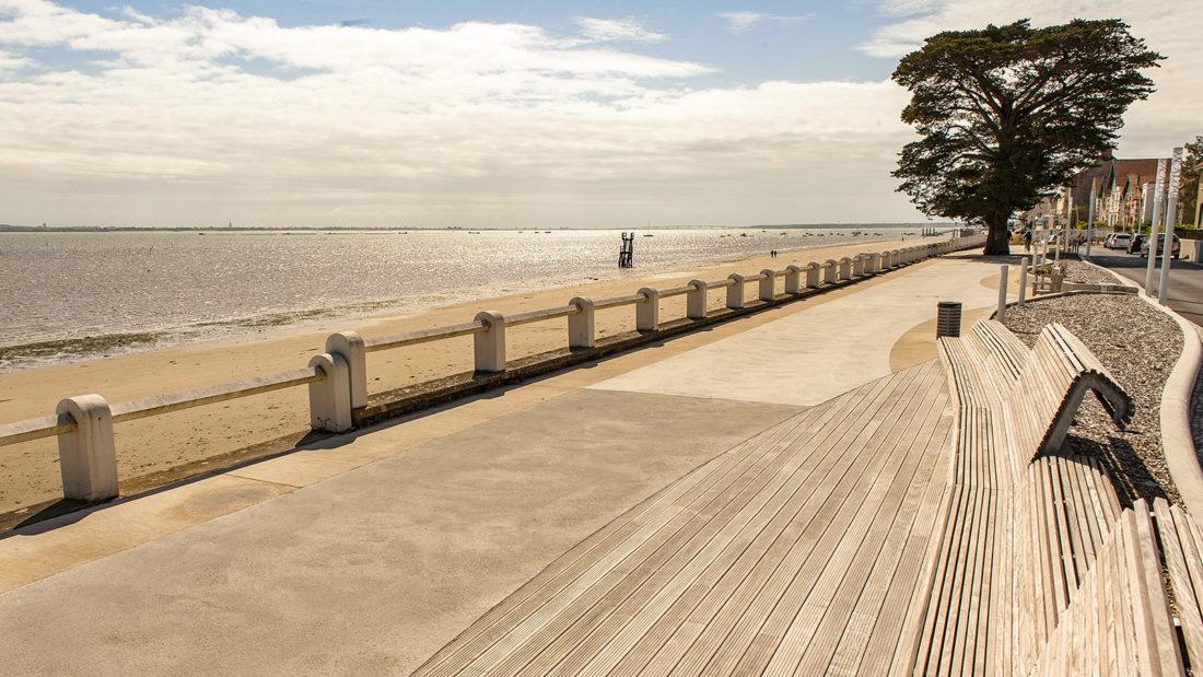 Île d'Oléron: Die Promenade von Saint-Trojan-les-Bains. Foto: Hilke Maunder