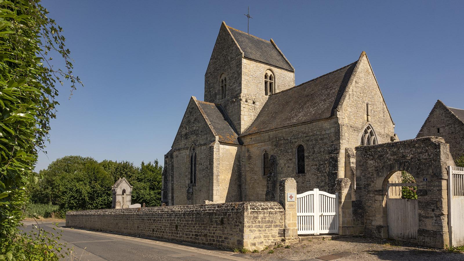 Die Dorfkirche von Rucqueville. Foto: Hilke Maunder