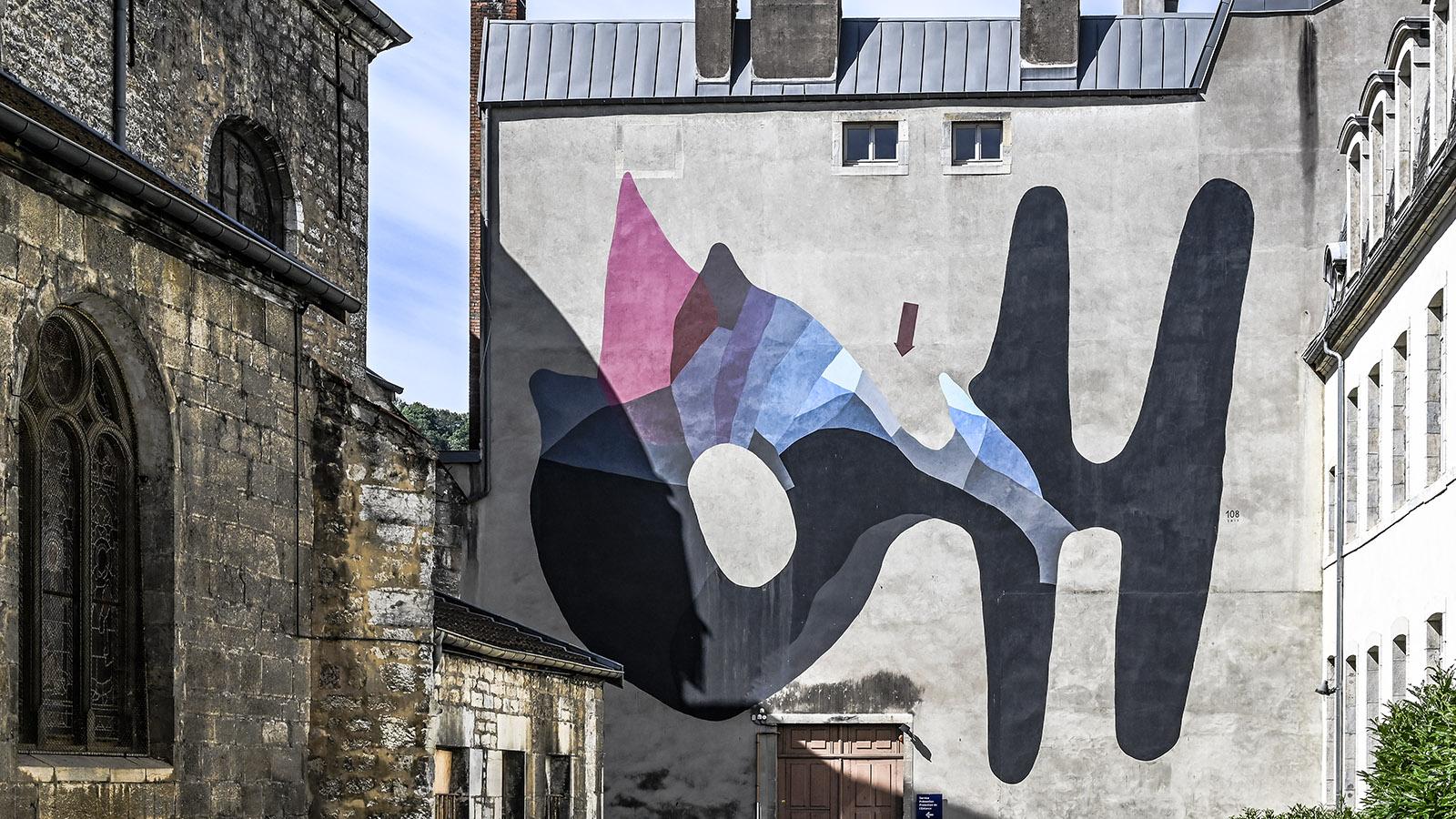 Das größte Wandbild von Besançon. Foto: Hilke Maunder