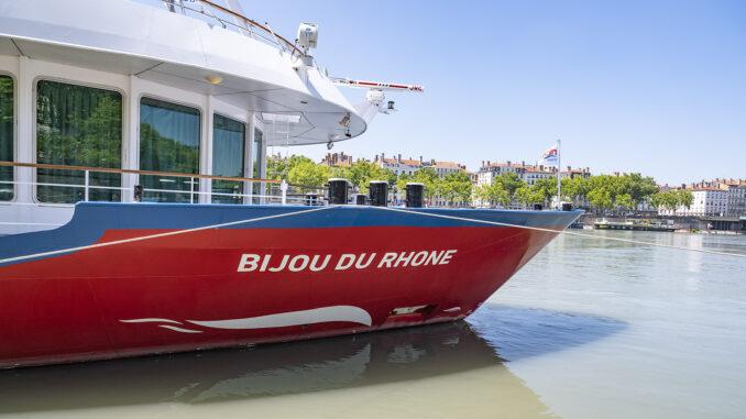 MS Bijou du Rhône am Kai. Foto: Hilke Maunder