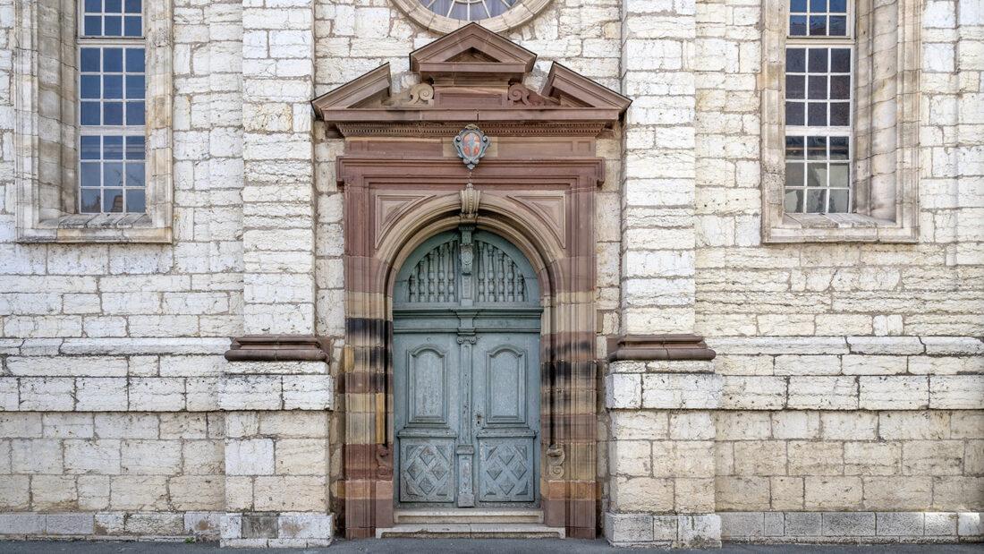 Der Eingang zum temple Saint-Martin. Foto: Hilke Maunder