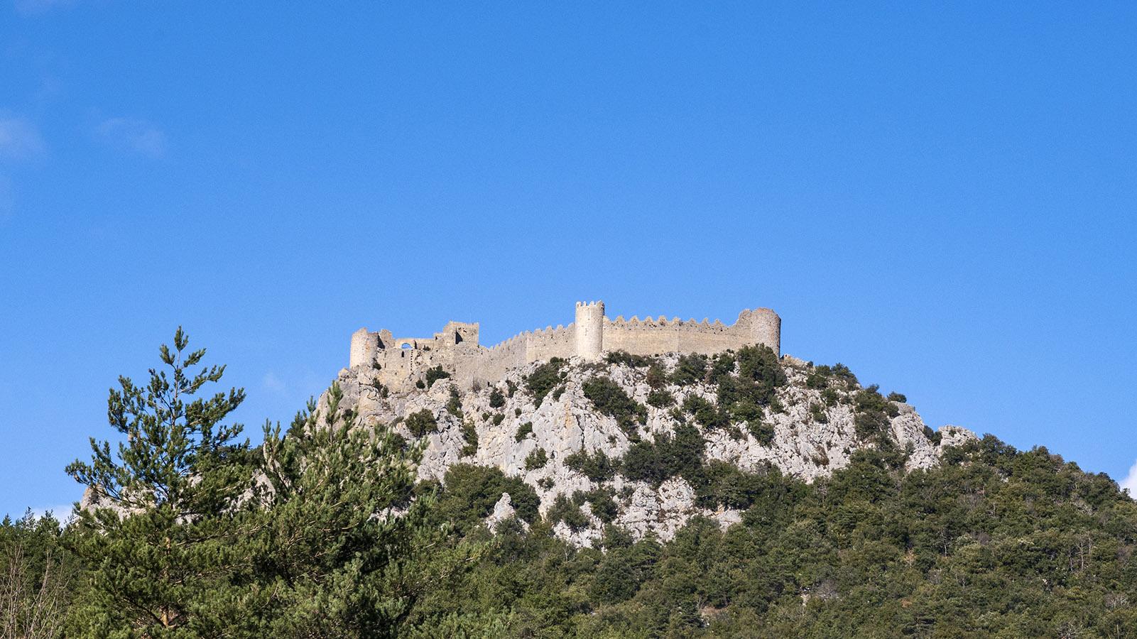 Die Katharer-Burg von Puilaurens. Foto: Hilke Maunder