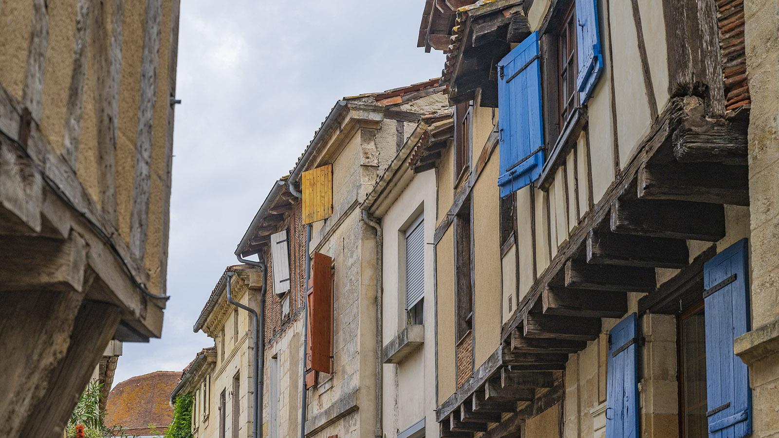 Detail der Altstadtfassaden von Bergerac. Foto: Hilke Maunder