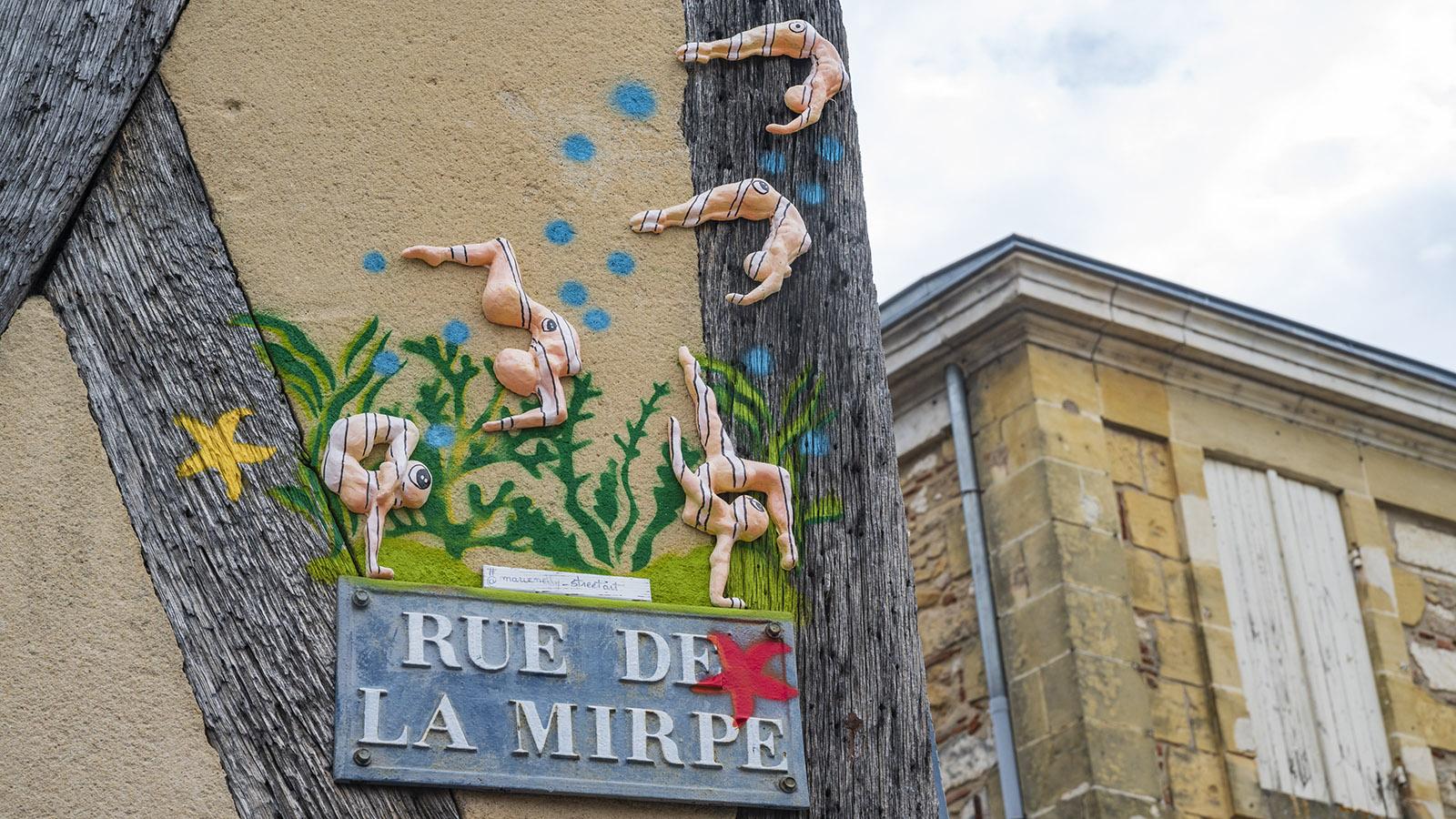 Sportlich: die Street-Art an der Rue de la Mirpe. Foto: Hilke Maunder