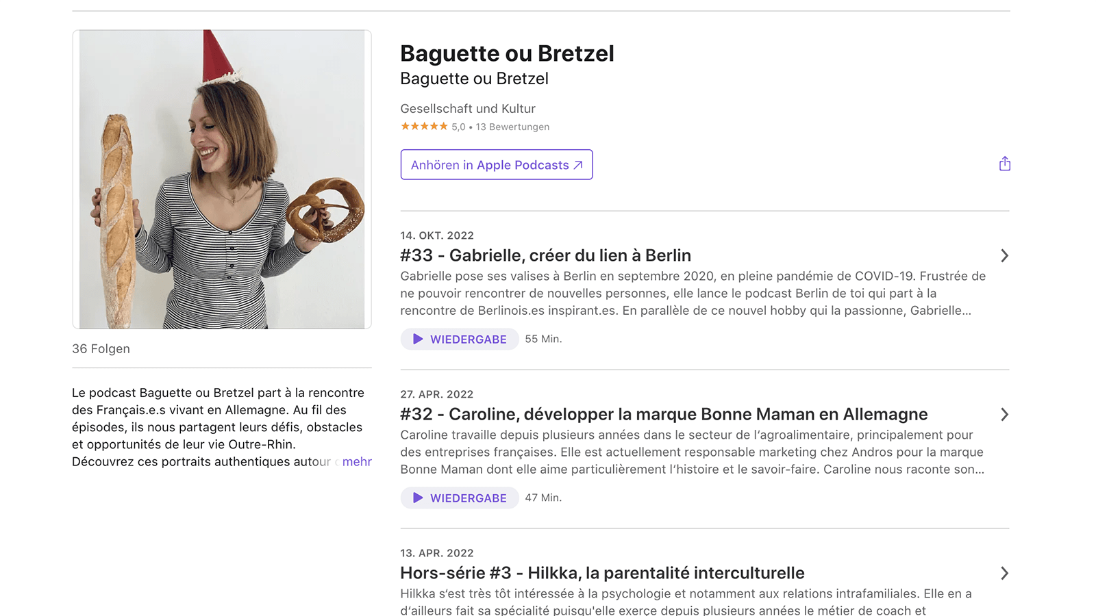 Podcast Baguette ou Bretzel