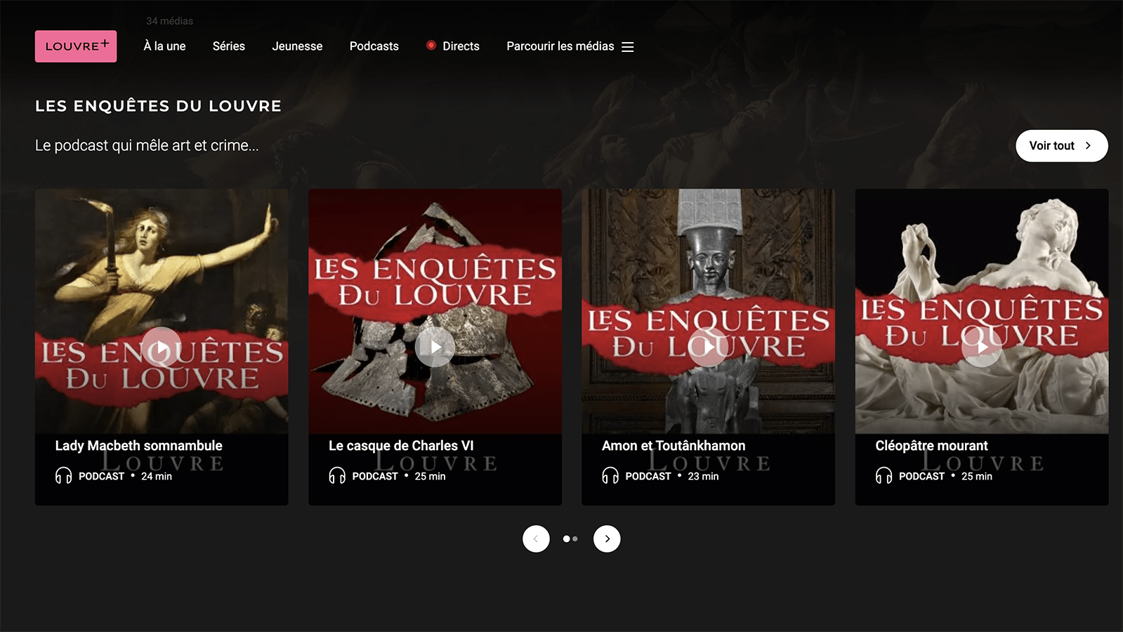 Podcast "Les Enquetes du Louvre"