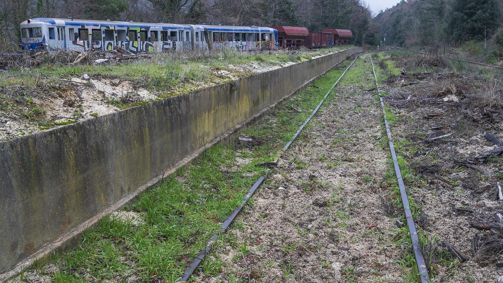 Die stillgelegten Gleise von Lapradelle. Foto: Hilke Maunder