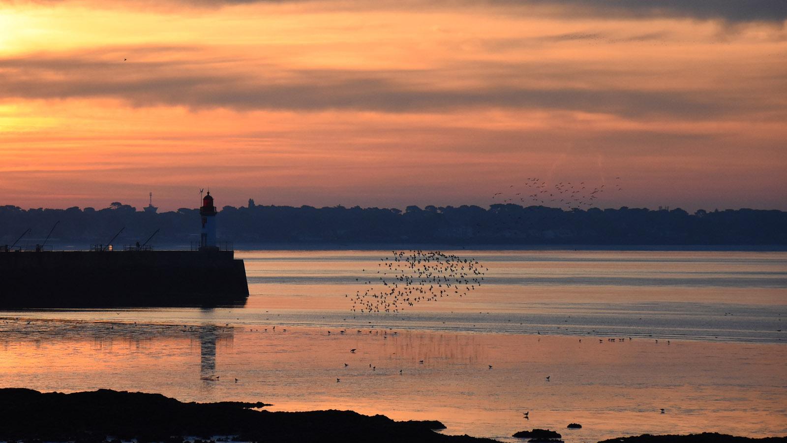Sonnenaufgang an der Loiremündung. Foto: Andrea Klose