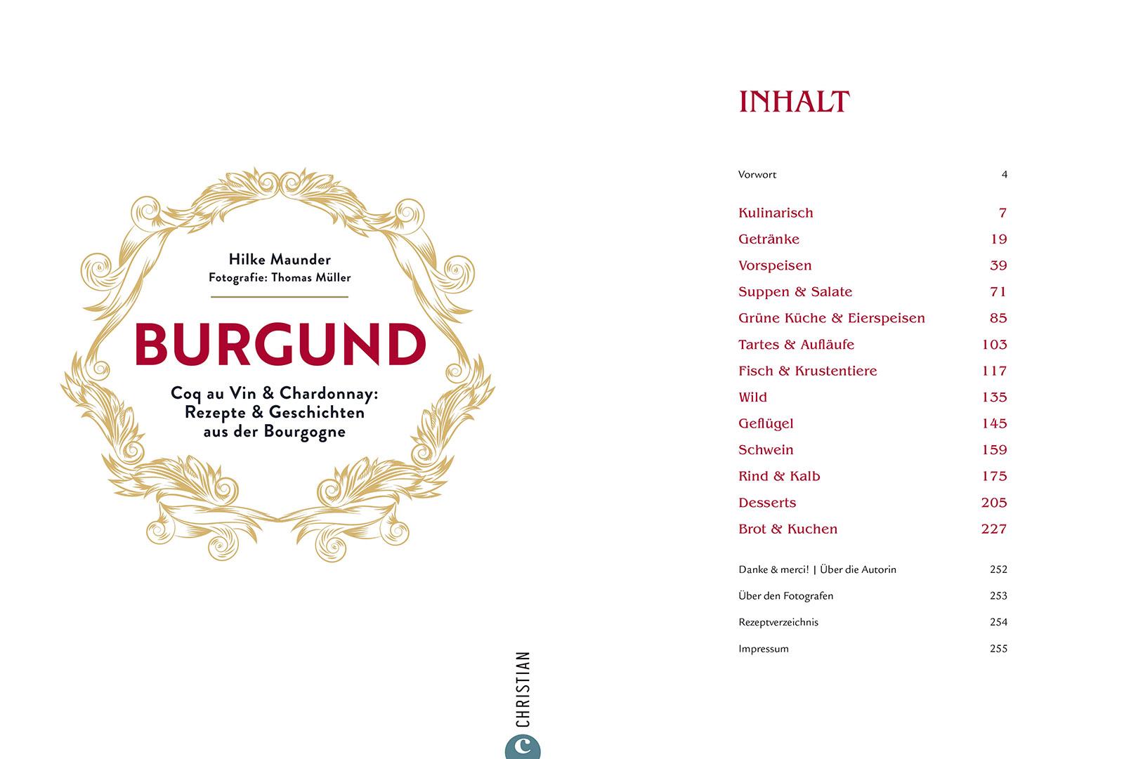 Reisekochbuch Burgund: Titel und Inhalt