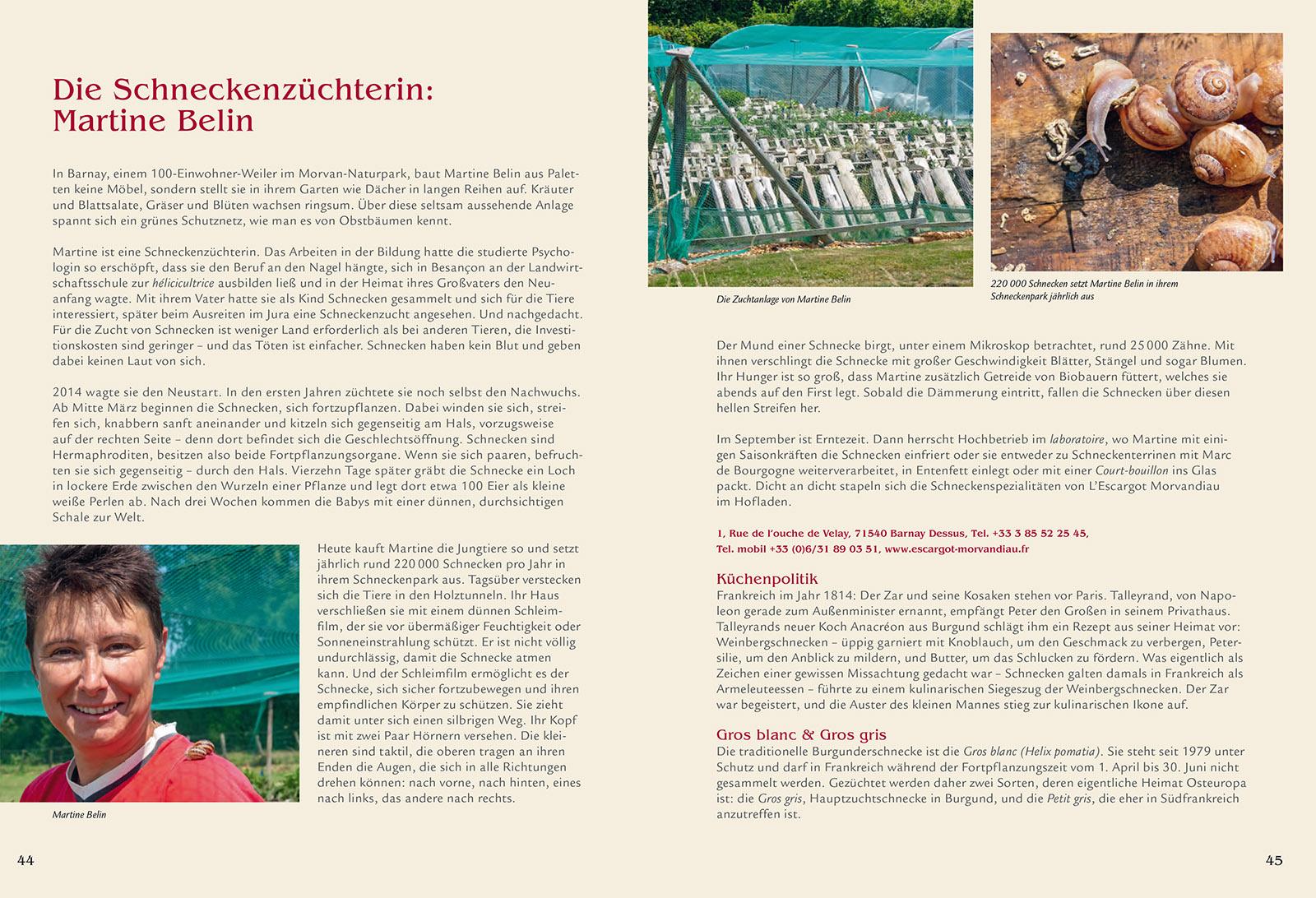 Reisekochbuch Burgund: Schneckenzucht