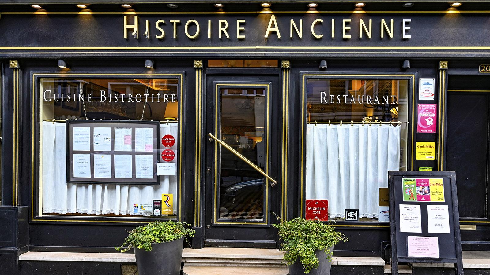 Cuisine Bistrotière nennt die Fensteraufschrift die Küche der Histoire Ancienne. Foto: Hilke Maunder
