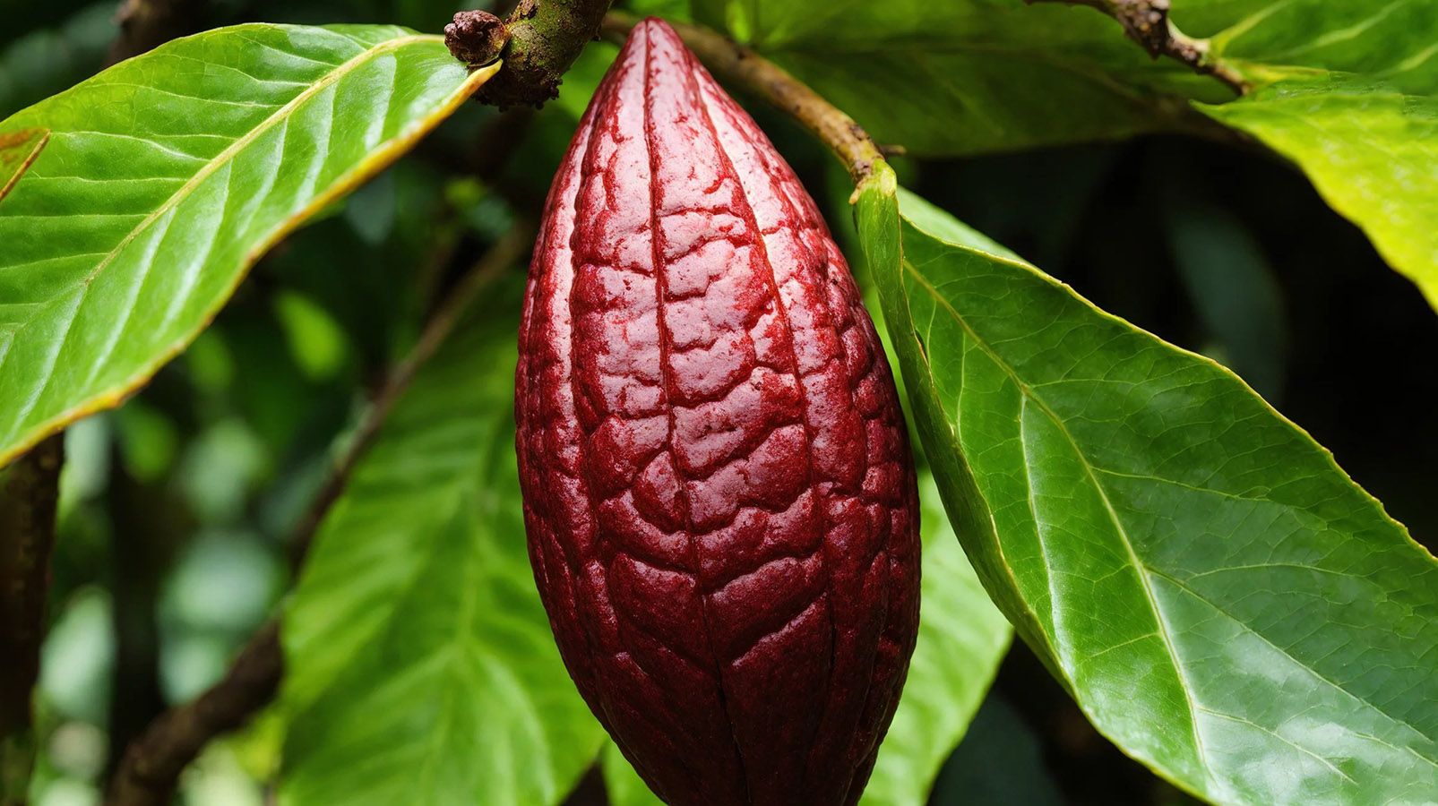 Die Kakaosorte Criollo biregt hinter ihrer roten Schale helle Bohnen. Foto: Hilke Maunder