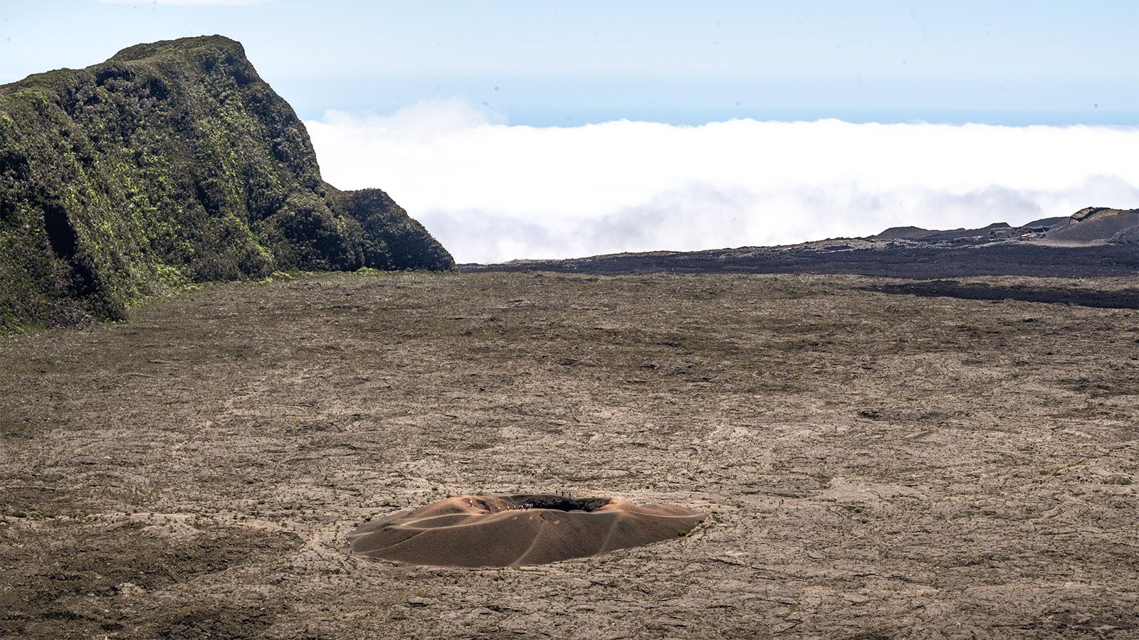 Der Dolomieu-Krater des Piton de la Fournaise. Foto: Hilke Maunder