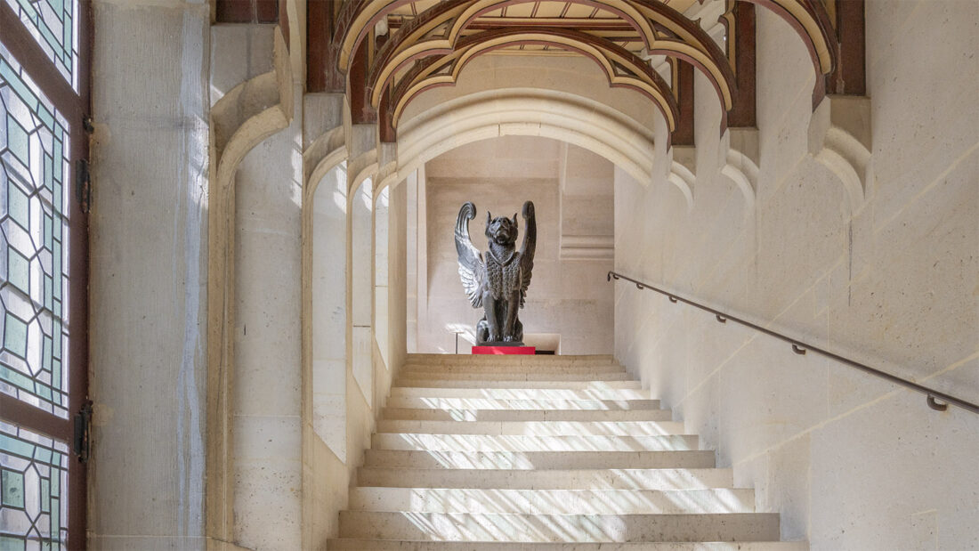 Der Aufgang zu den Wohnbereichen des Château de Pierrefonds. Foto: Hilke Maunder