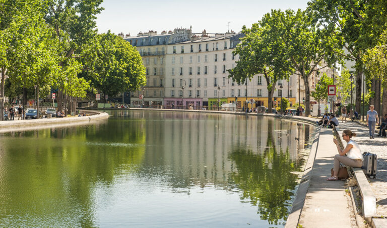 Am Canal Saint-Martin von Paris