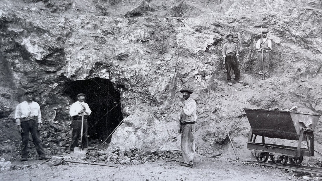 Historische Aufnahem vom Bergbau in Saint-Paul-de-Fenouillet. Foto: Stadtarchiv Saint-Paul-de-Fenouillet