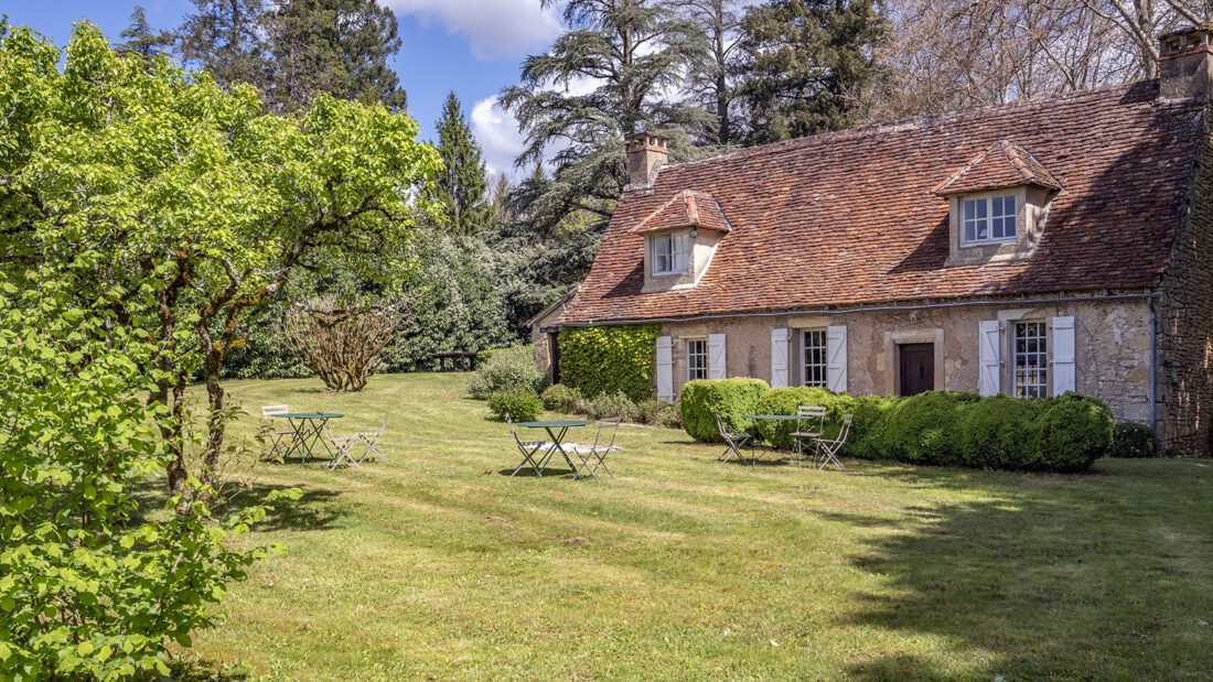 Die Teestube im Garten des Château de la Losse. Foto: Hilke Maunder