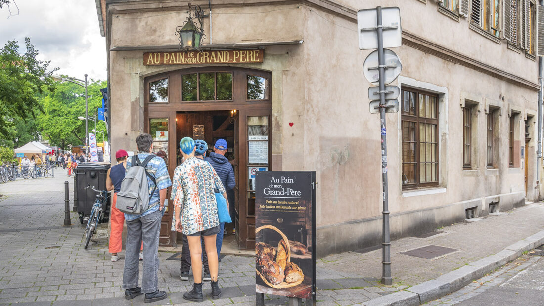 Beliebt: die Bäckerei Au pain de mon grandpère in der Rue de la Krutenau 58. Foto: Hilke Maunder