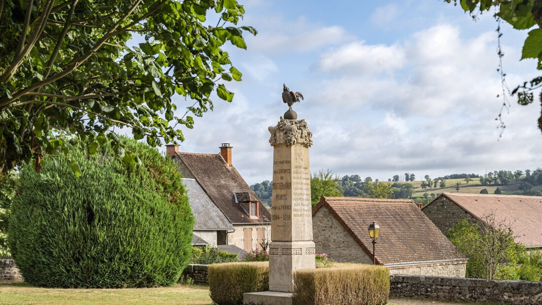 Das Kriegerdenkmal von Moutier-d'Ahun. Foto: Hilke Maunder