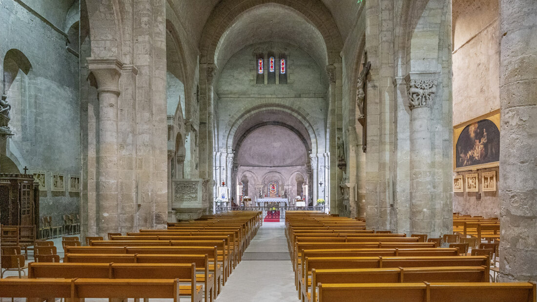 Das Innere von Notre-Dame-de- la-Fin-des-Terres von Soulac-sur-Mer. Foto: Hilke Maunder