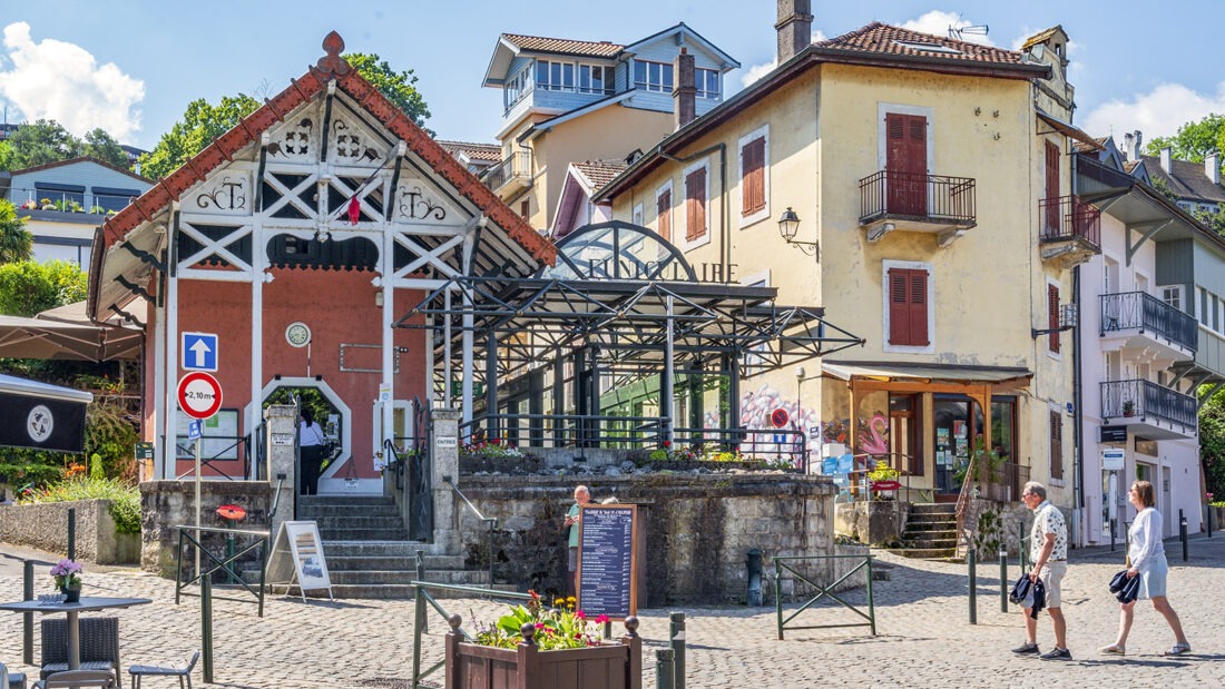 Die Talstation der Standseilbahn von Thonon-les-Bains. Foto: Hilke Maunder