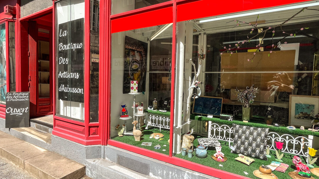 Die Boutique der Kreativen von Aubusson in der Grande Rue. Foto: Hilke Maunder