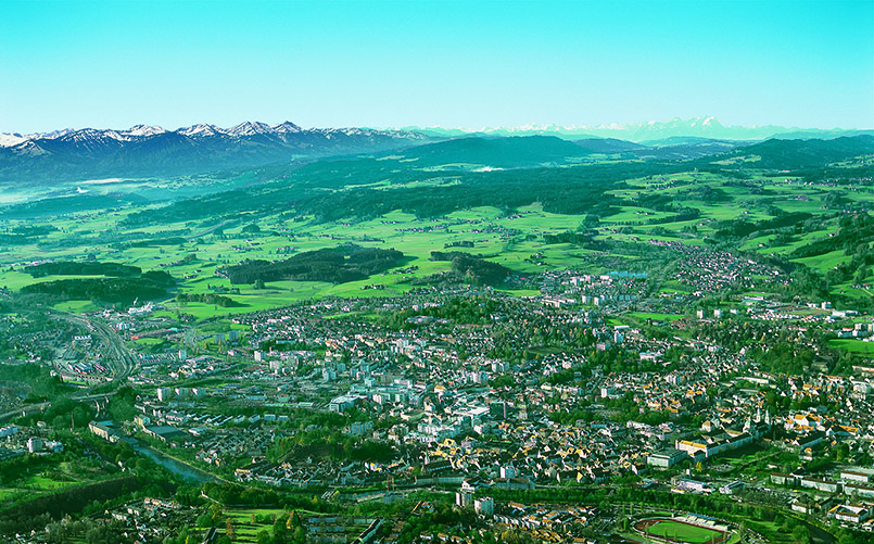 Panorama von Kempten im Allgäu